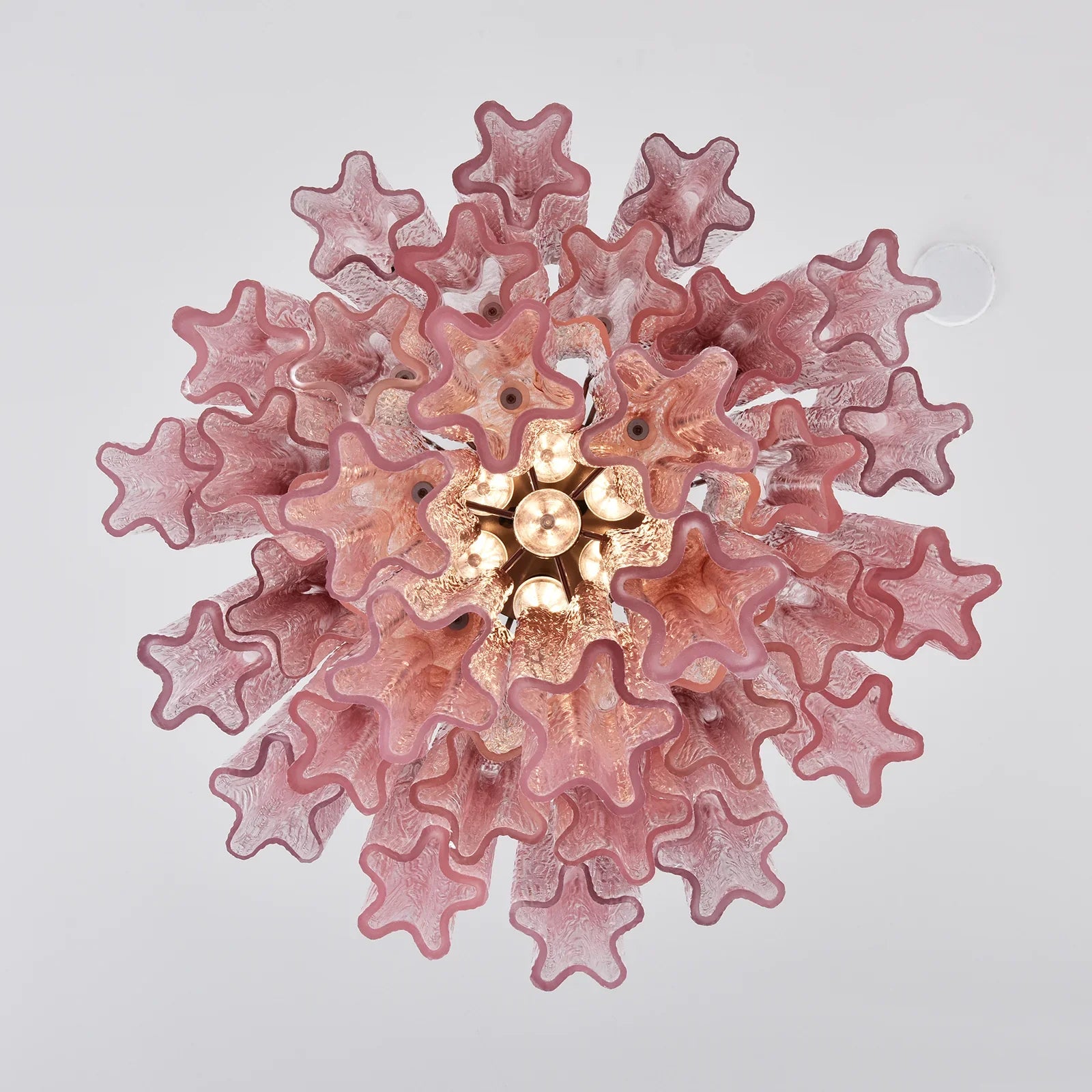 Gradient Red Murano Glass Tube Chandelier product image