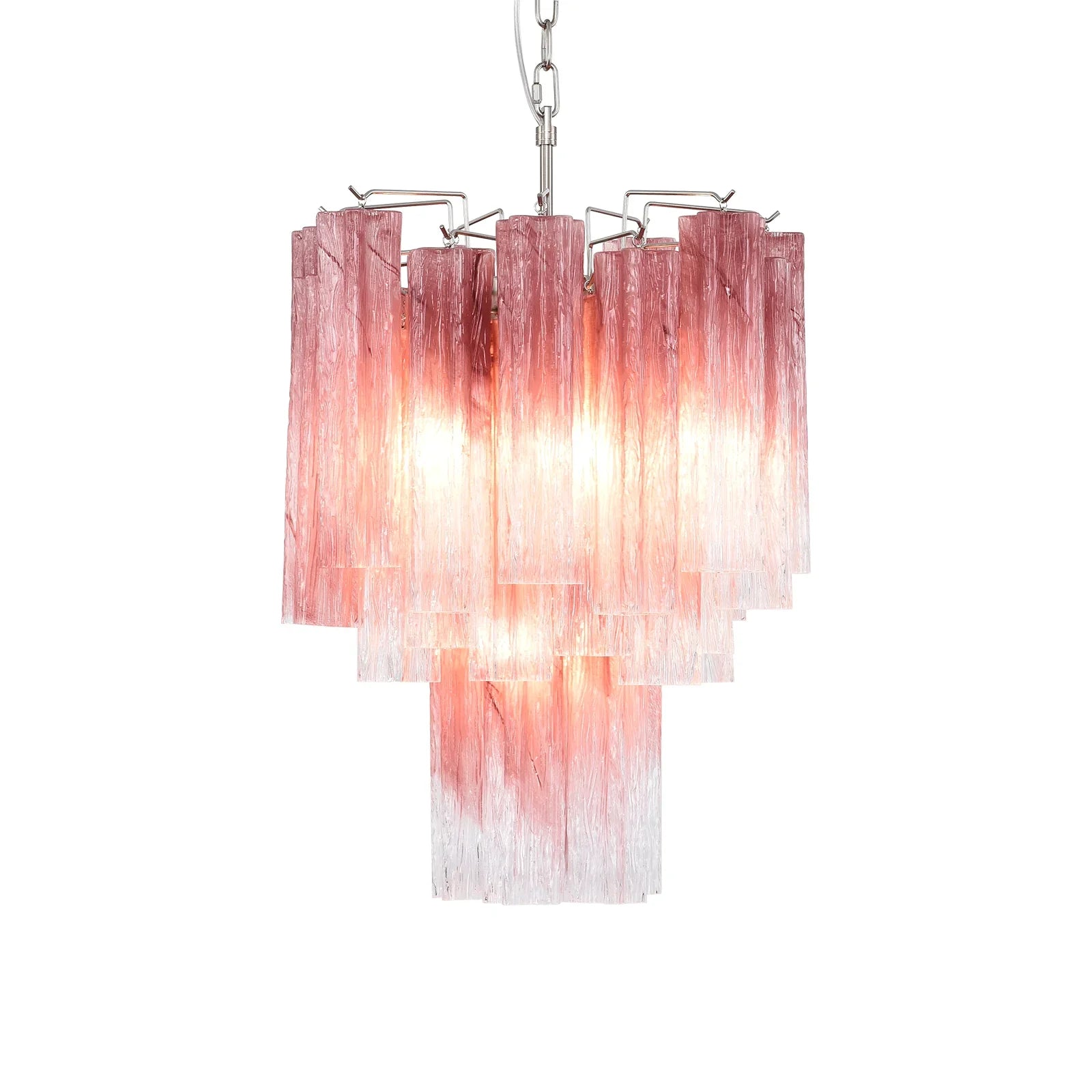 Gradient Red Murano Glass Tube Chandelier product image