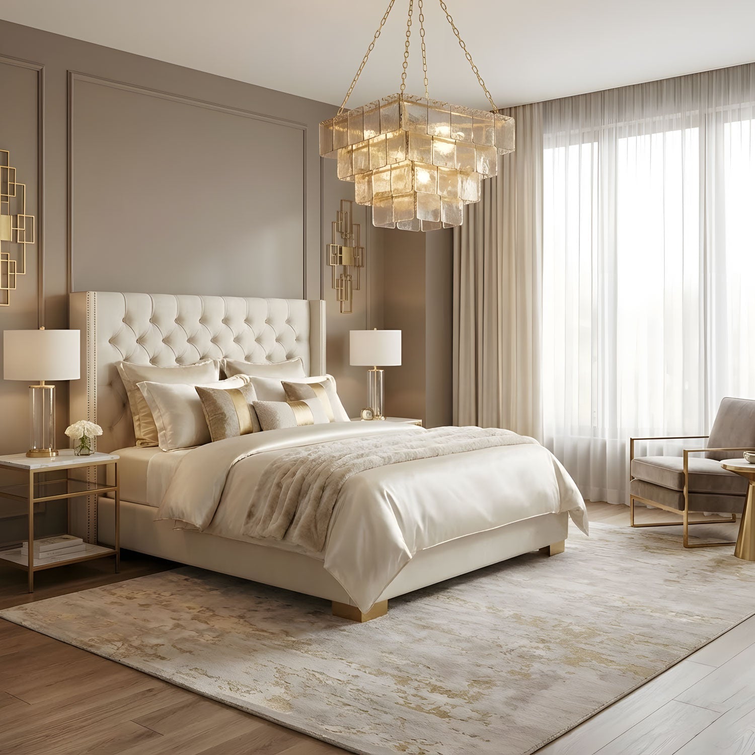 Sophisticated Tiered Chain Suspended Chandelier product image