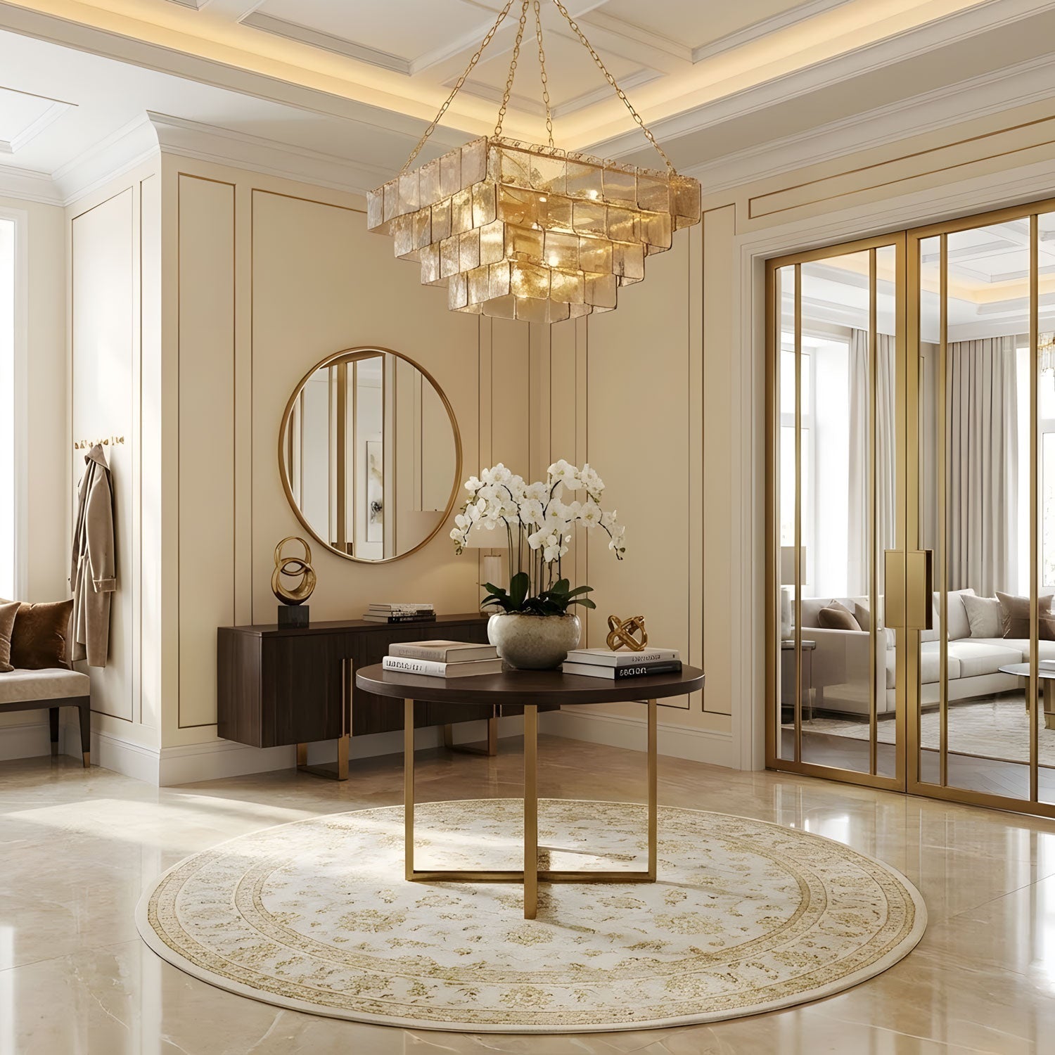Sophisticated Tiered Chain Suspended Chandelier product image