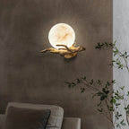 Retro Twigs Round Alabaster Branch Wall Lamp product image