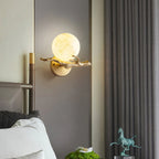 Retro Twigs Round Alabaster Branch Wall Lamp product image
