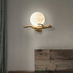 Retro Twigs Round Alabaster Branch Wall Lamp product image