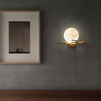 Retro Twigs Round Alabaster Branch Wall Lamp product image