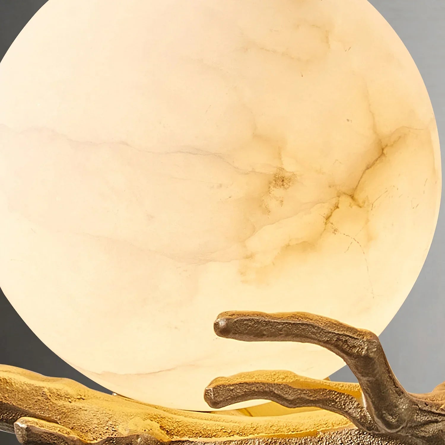 Retro Twigs Round Alabaster Branch Wall Lamp product image