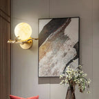 Retro Twigs Round Alabaster Branch Wall Lamp product image