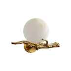 Retro Twigs Round Alabaster Branch Wall Lamp product image