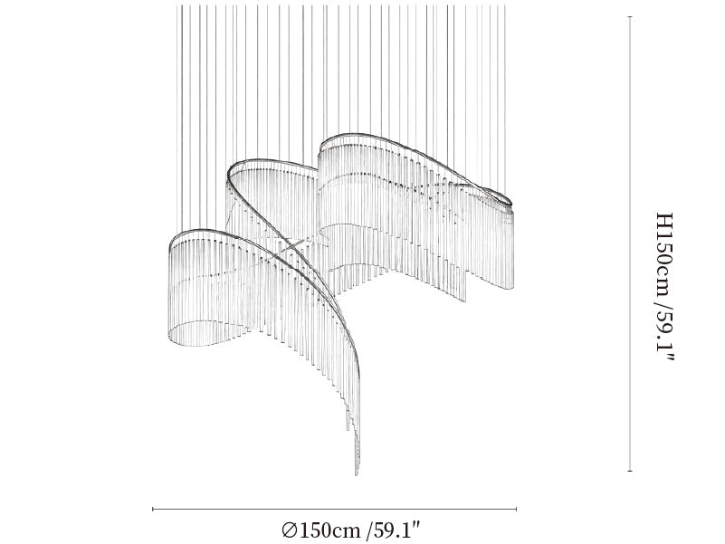 Rivella Cascade Fringe Chandelier