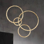 Quartz Leti multiple Round Chandlier by Bling Lighting Studio