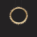 Quartz Leti multiple Round Chandlier by Bling Lighting Studio