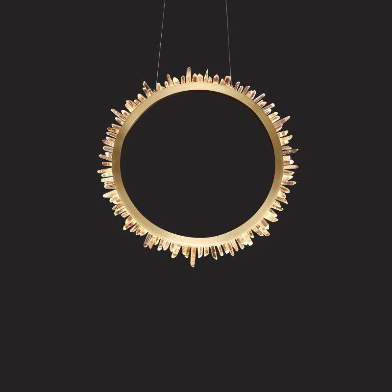 Quartz Leti multiple Round Chandlier by Bling Lighting Studio