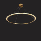Quartz Leti multiple Round Chandlier by Bling Lighting Studio