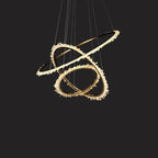Quartz Leti multiple Round Chandlier by Bling Lighting Studio