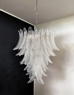 Modern Rosalind Murano Clear Felci Glass Chandelier product image