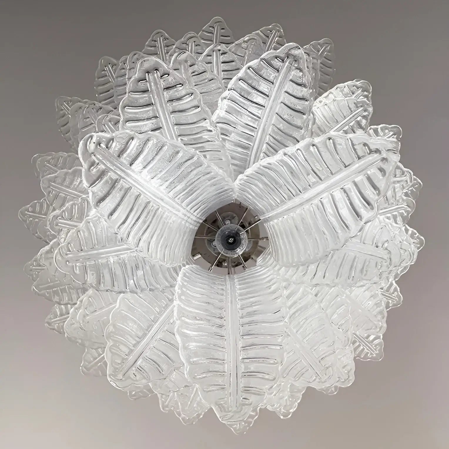 Modern Rosalind Murano Clear Felci Glass Chandelier product image