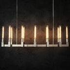 Round Brass Linear Chandelier