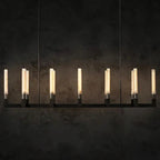 Round Brass Linear Chandelier