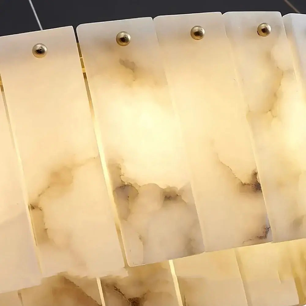 Oakley Layered Alabaster Chandelier - 31"