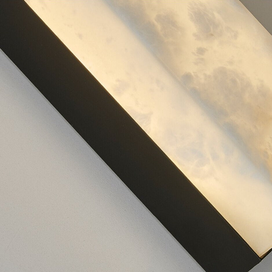Linden Alabaster Sconce, Black product image