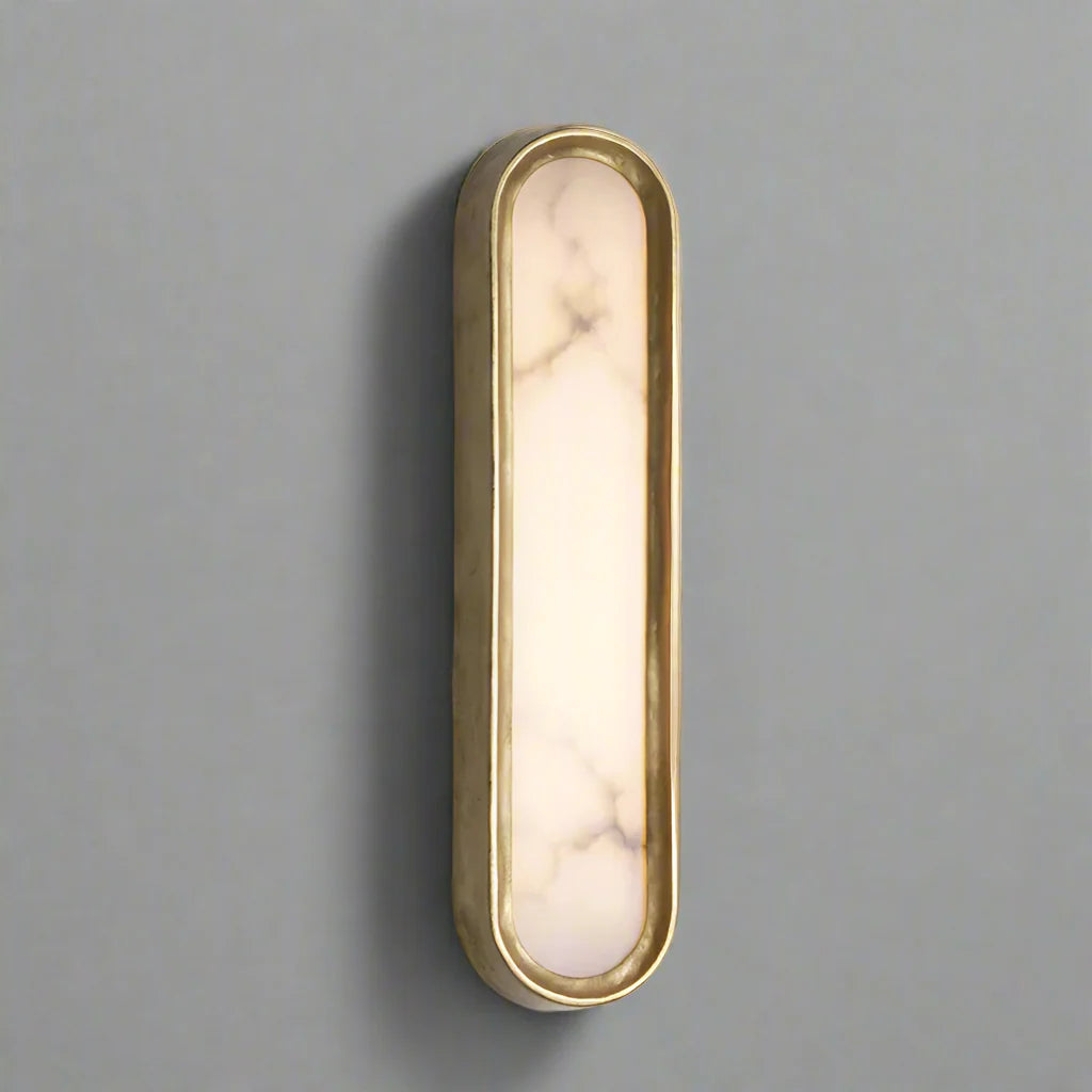Solari Alabaster Brass Sconce product image