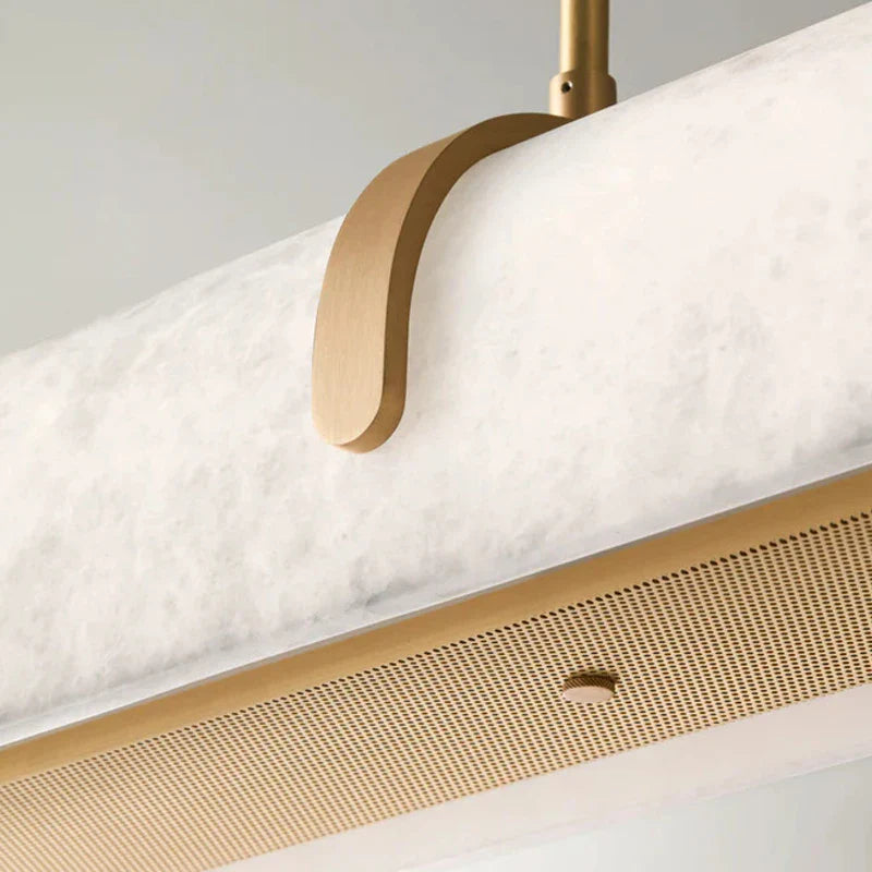 Windsor Alabaster Copper Linear Pendant material and finish detail