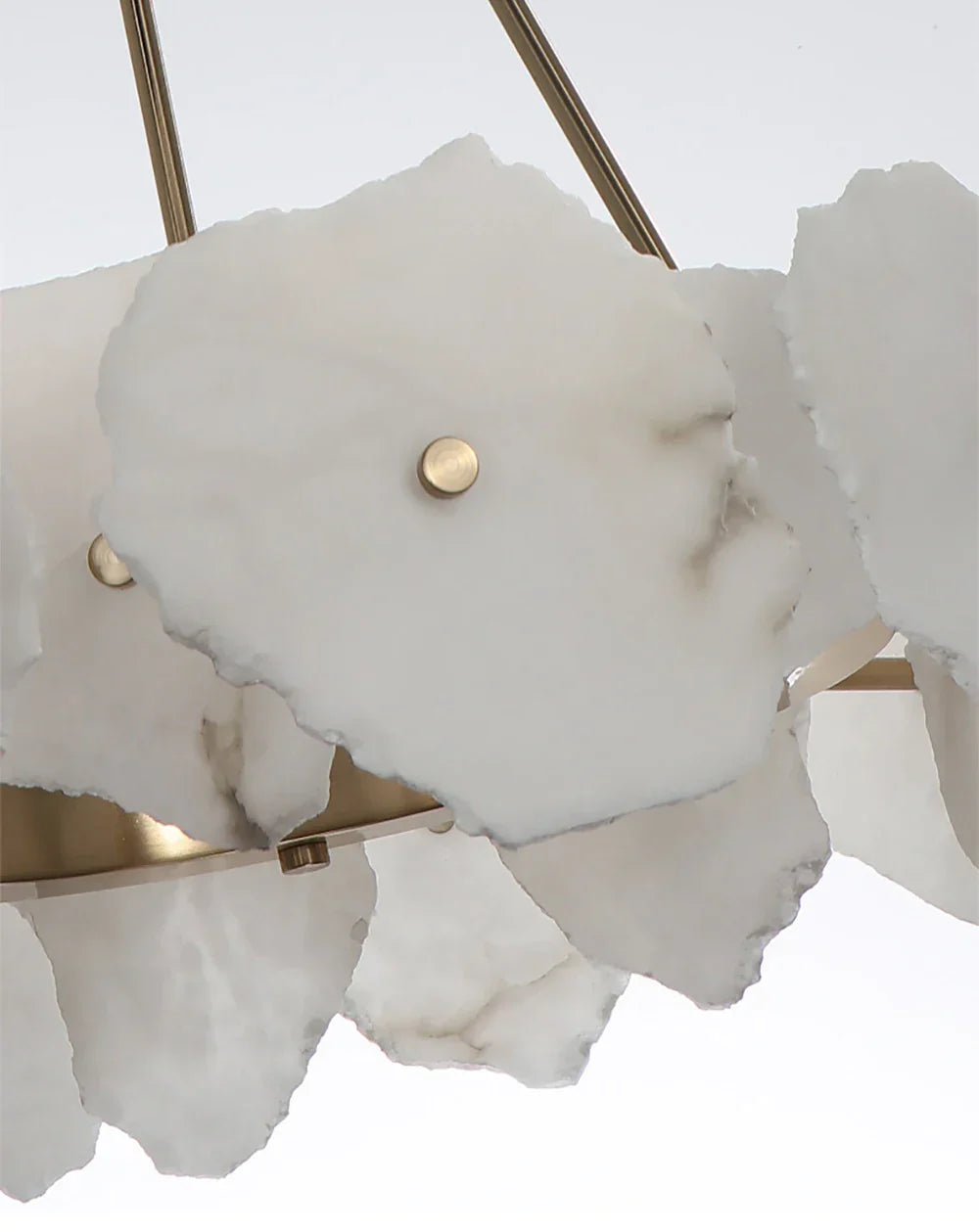 Modern Multi-layer White Alabaster Chandelier for Staircase/Foyer by Bling Lighting Studio