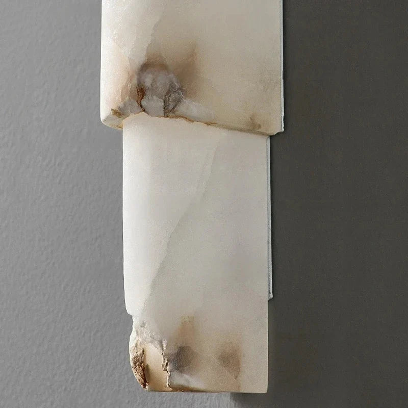 Stanton Alabaster Wall Light Fixture lighting fixture material and finish detail