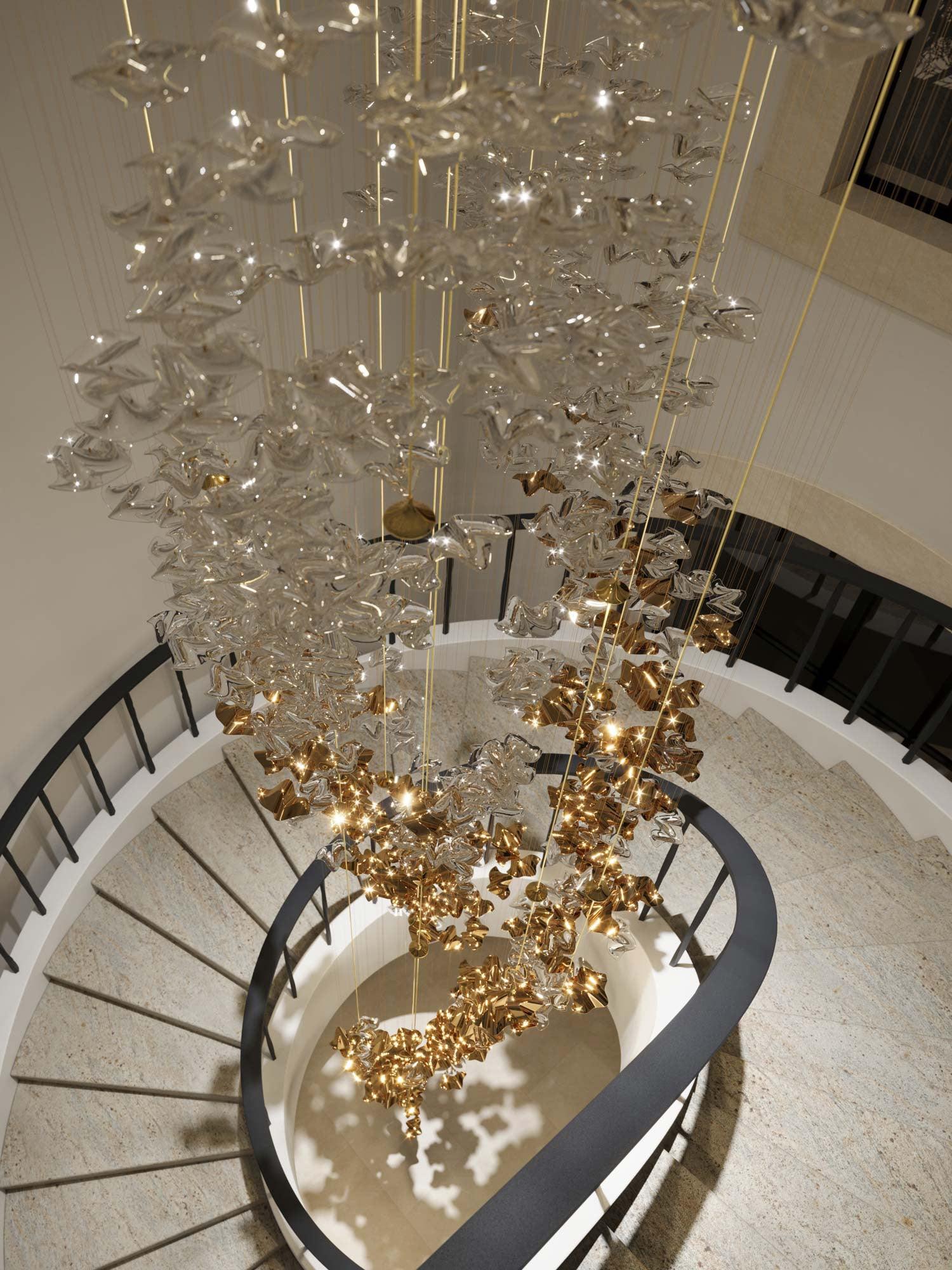 Tidal Art Glass Pendants Lamp