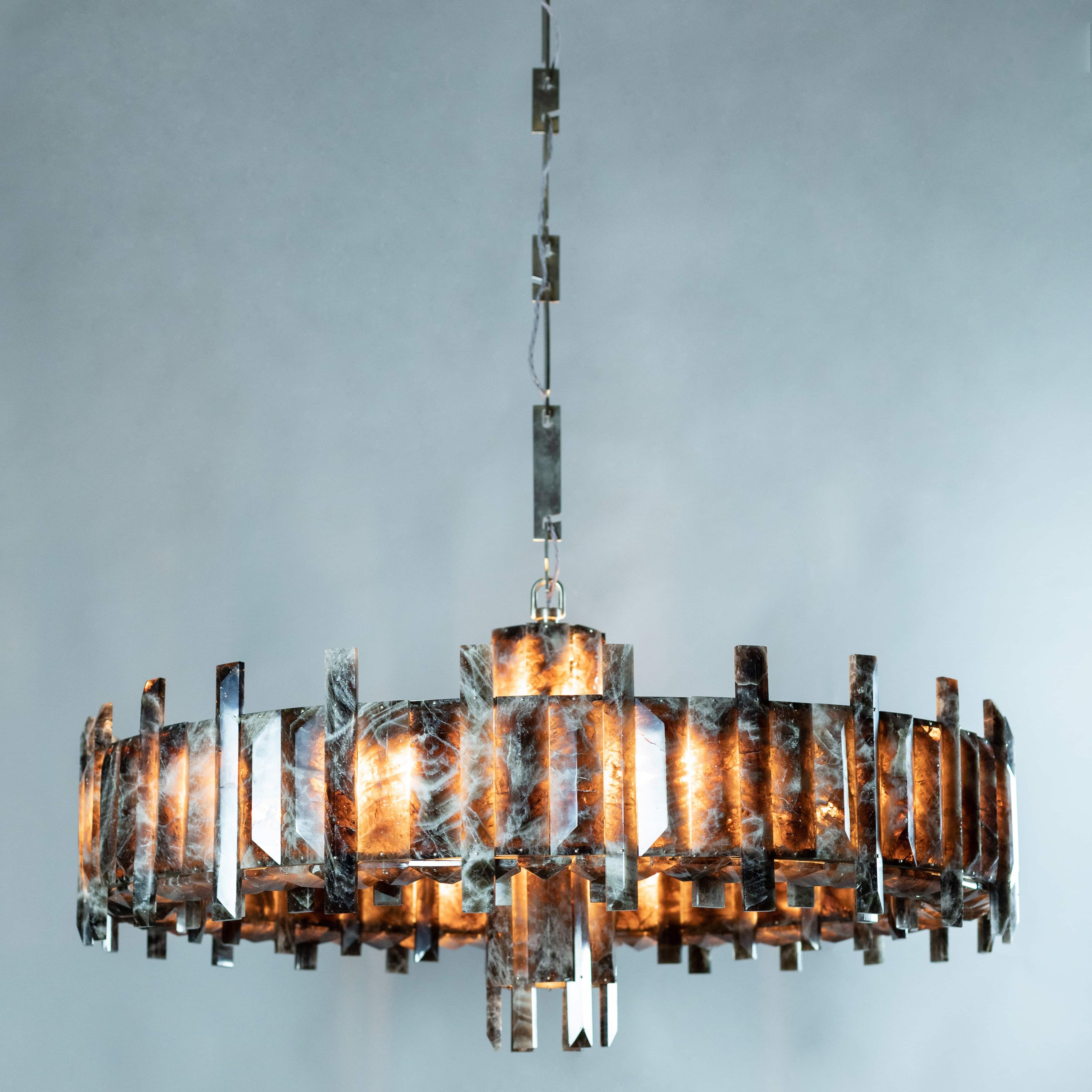 Saturn chandelier by Bling Lighting Studio