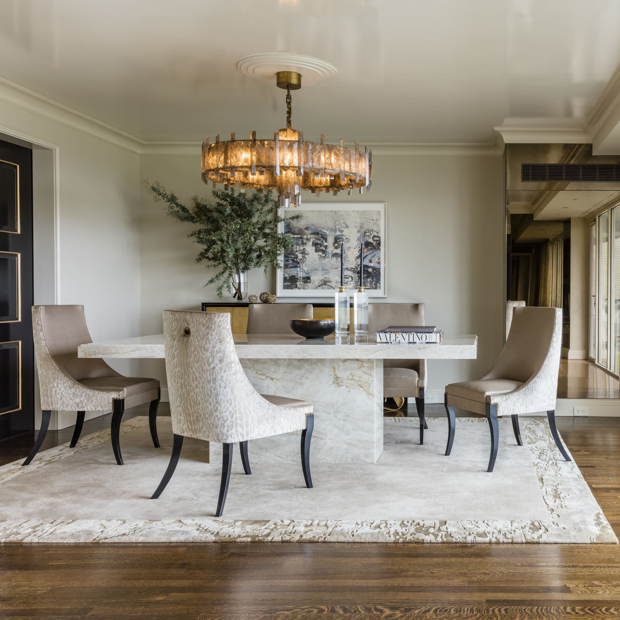 Saturn chandelier by Bling Lighting Studio