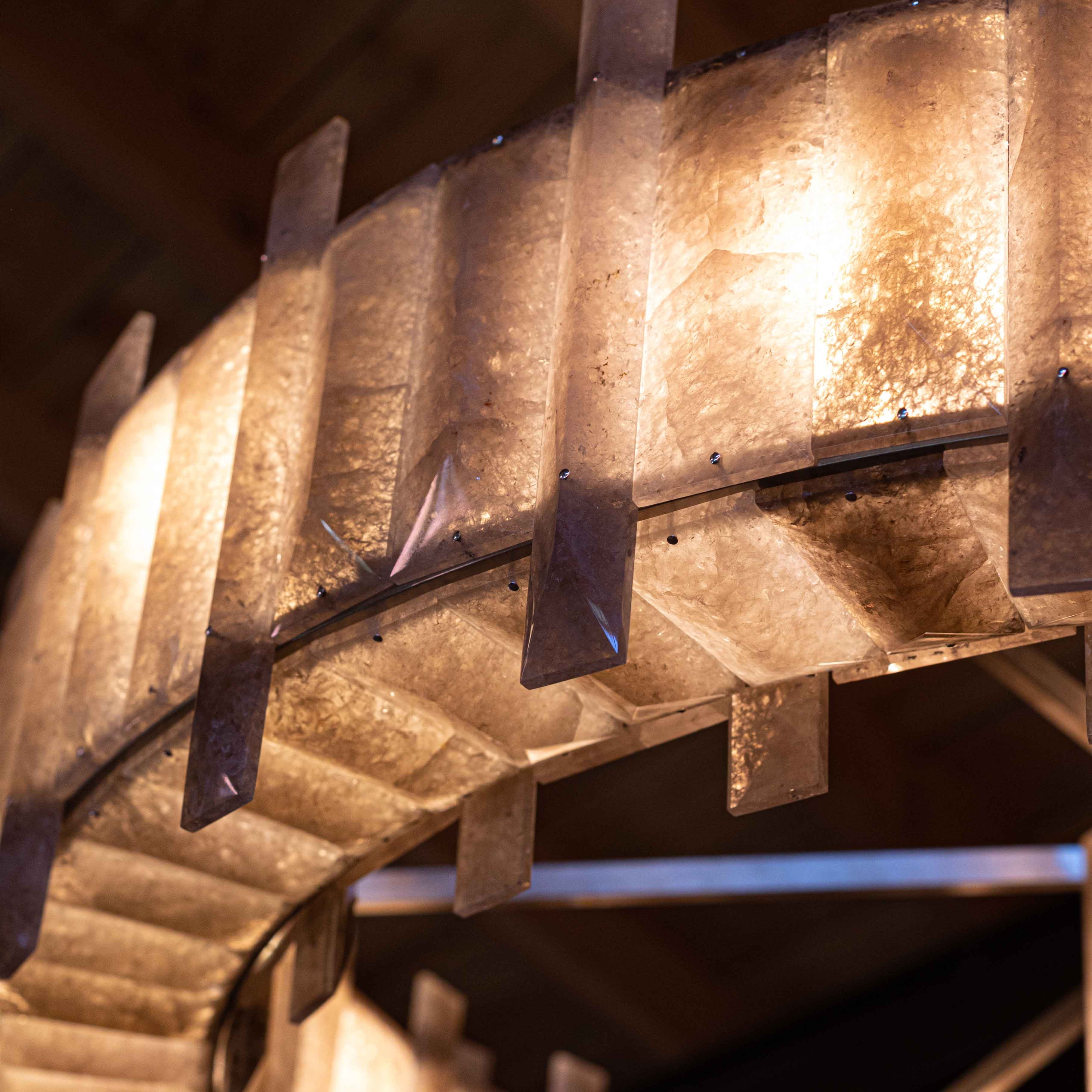 Saturn chandelier by Bling Lighting Studio