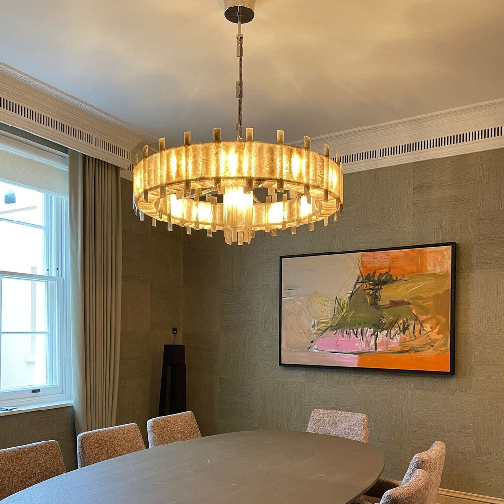 Saturn chandelier by Bling Lighting Studio