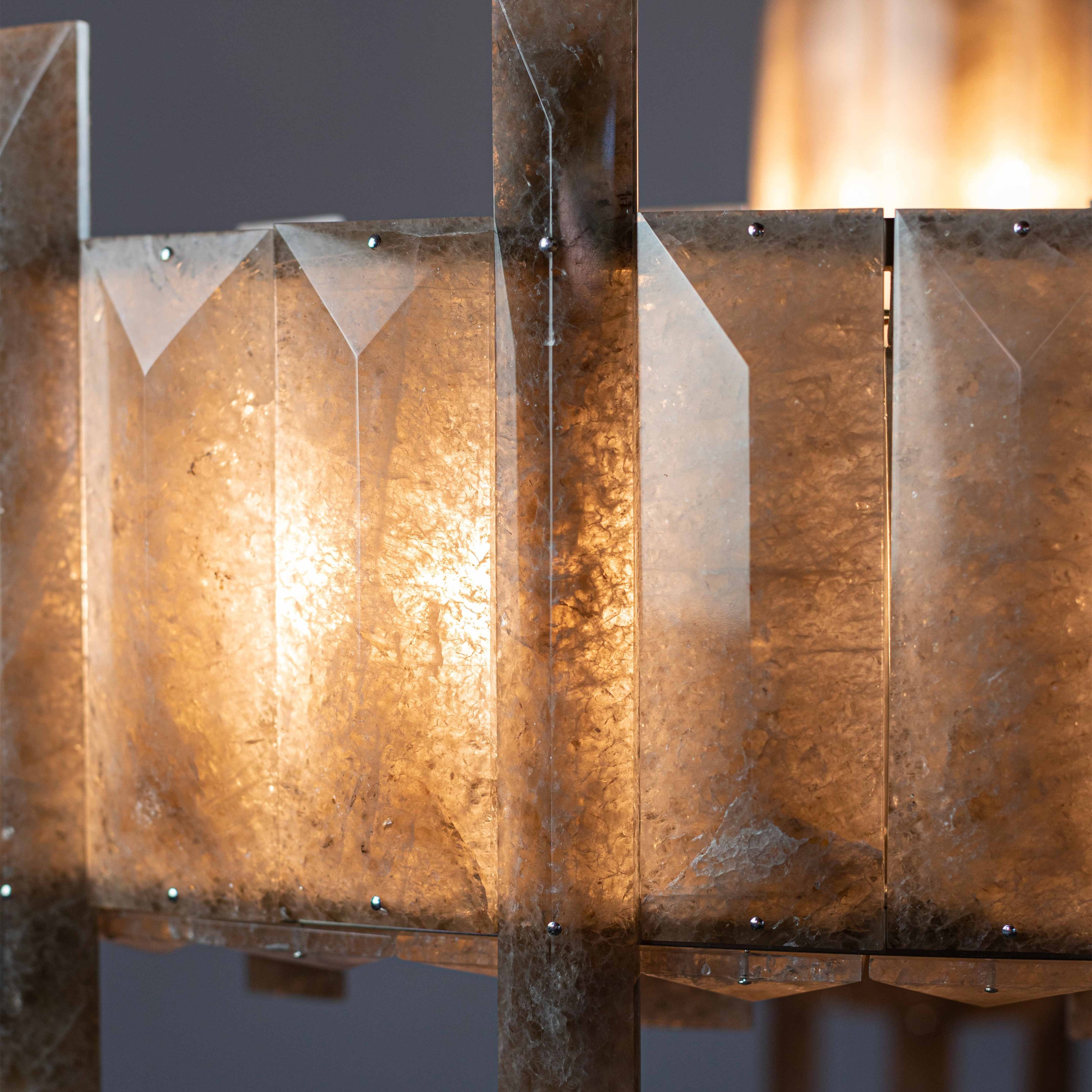 Saturn chandelier by Bling Lighting Studio