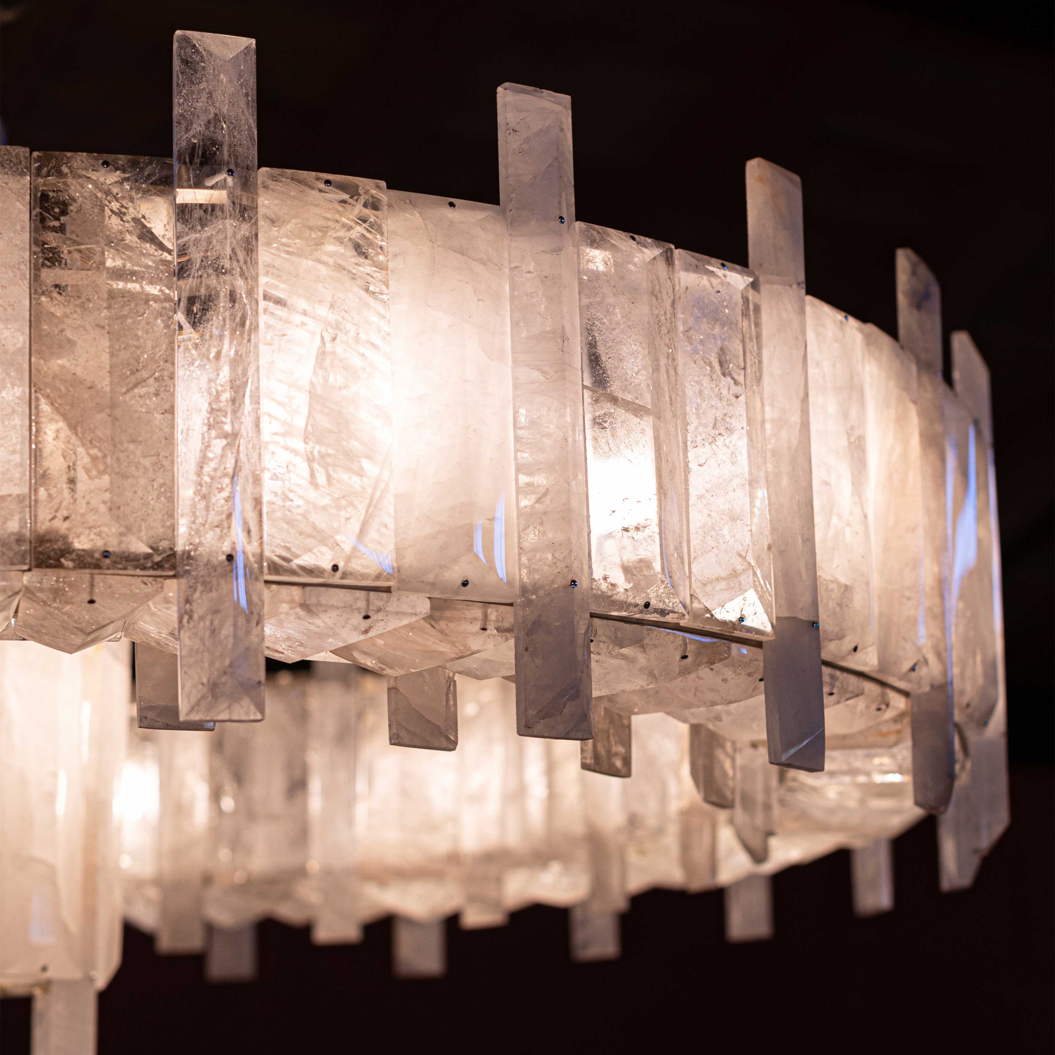 Saturn chandelier by Bling Lighting Studio