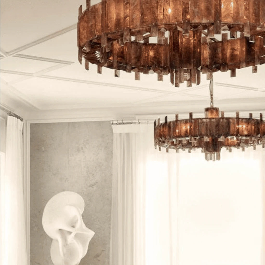 Saturn chandelier by Bling Lighting Studio