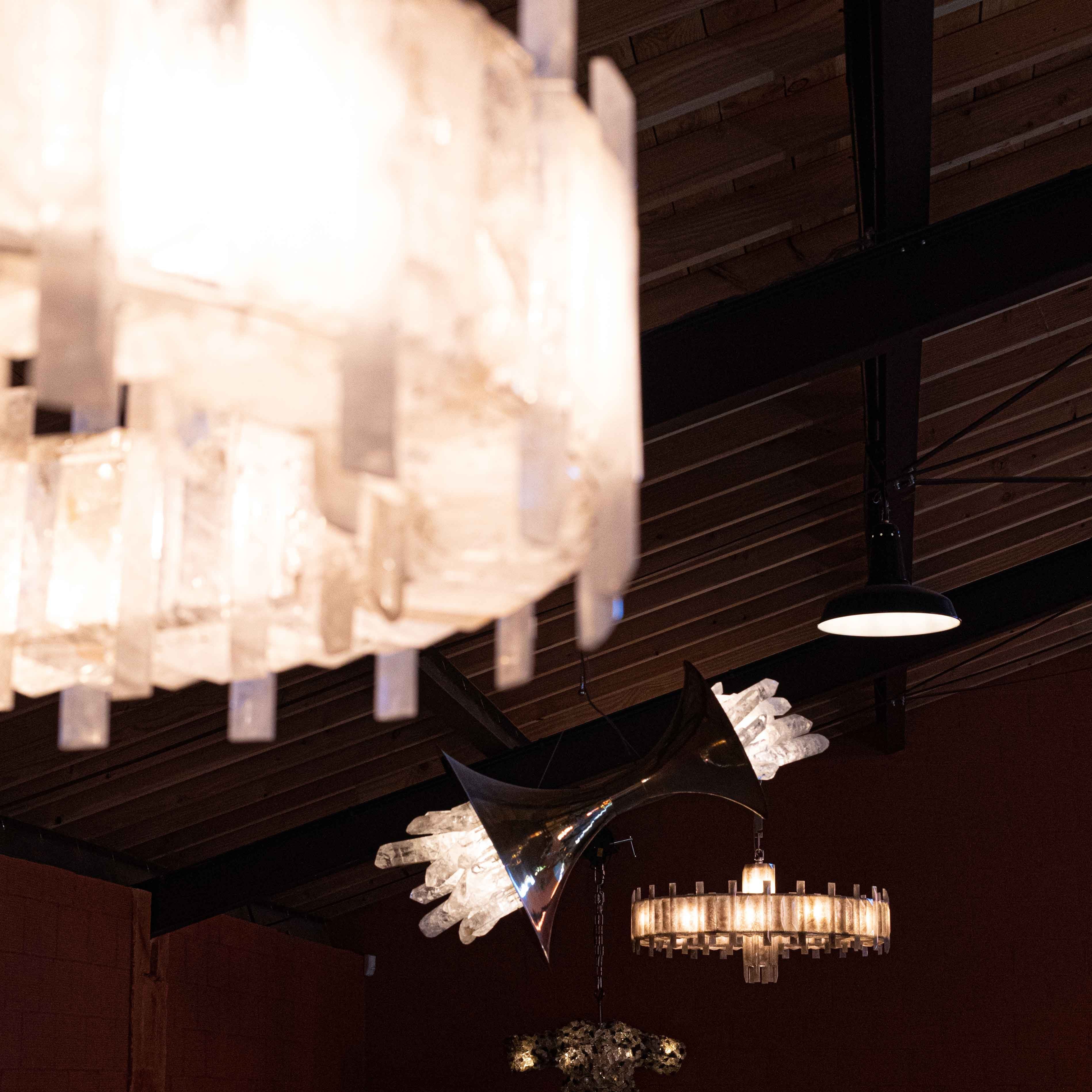 Saturn chandelier by Bling Lighting Studio