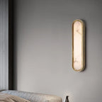 Solari Alabaster Brass Sconce material and finish detail