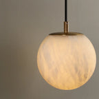 Horrin Alabaster Ball Wall Sconce material and finish detail