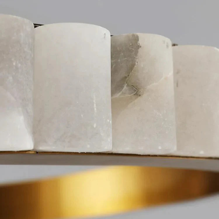 Hampton Alabaster Chandelier material and finish detail