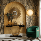 Semicircular Alabaster Wall Lamp