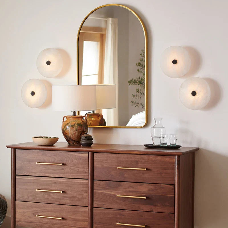 Witney Alabaster & Copper Wall Sconce