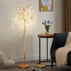 Shiro Noda Branch Crystal Floor Lamp by Bling Lighting Studio