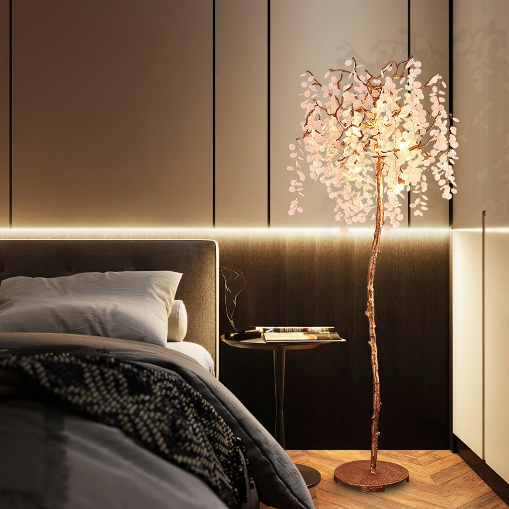 Shiro Noda Branch Crystal Floor Lamp by Bling Lighting Studio