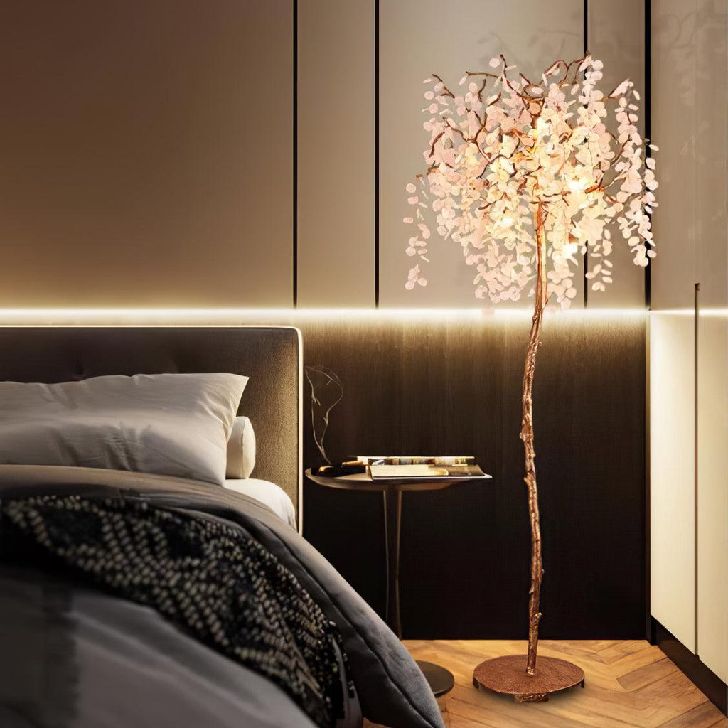 Shiro Noda Branch Crystal Floor Lamp by Bling Lighting Studio