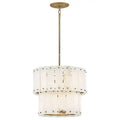 Simona Alabaster Round 2-Tier Chandelier 17.5"D 24"D