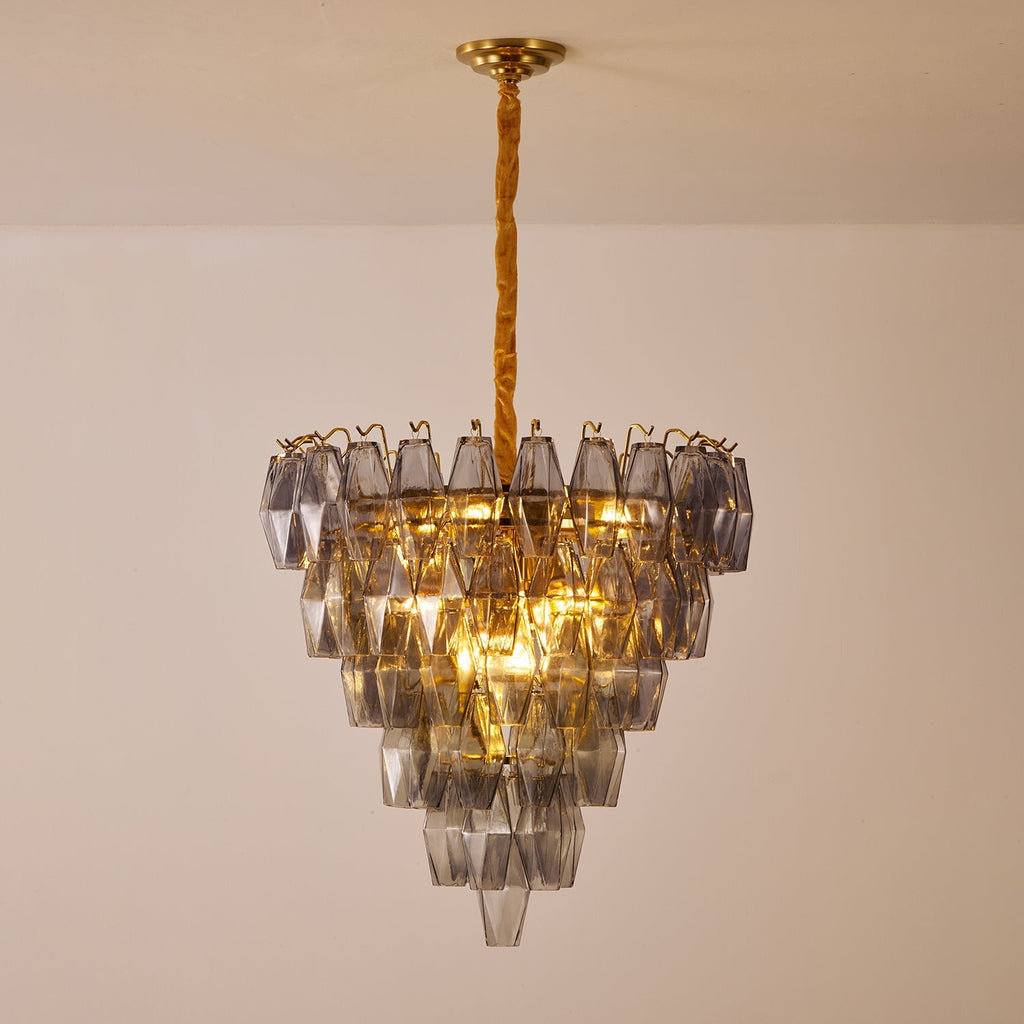 Premium Smoke Gray Empire Chandelier material and finish detail