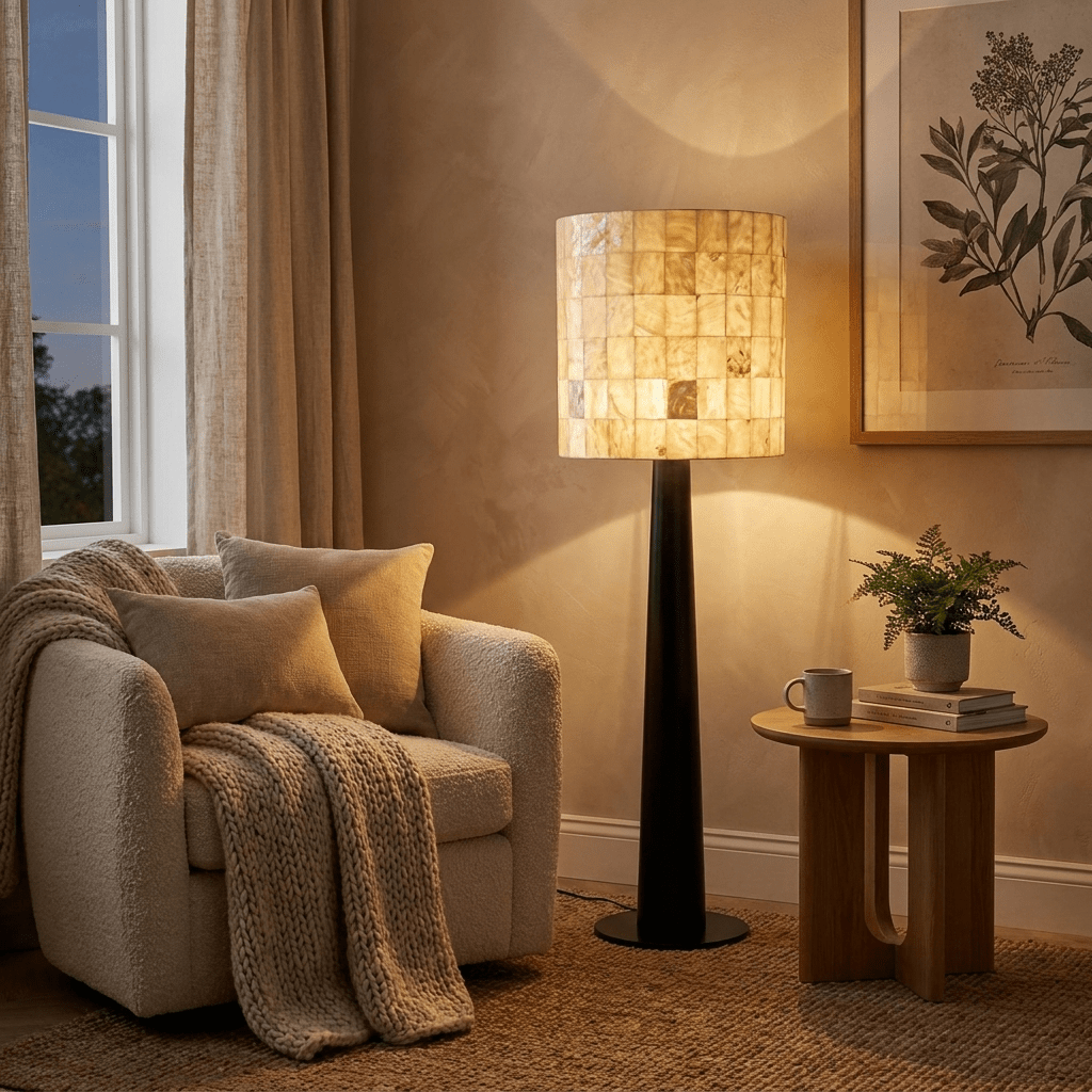 Solavera Alabaster Mosaic Floor Lamp