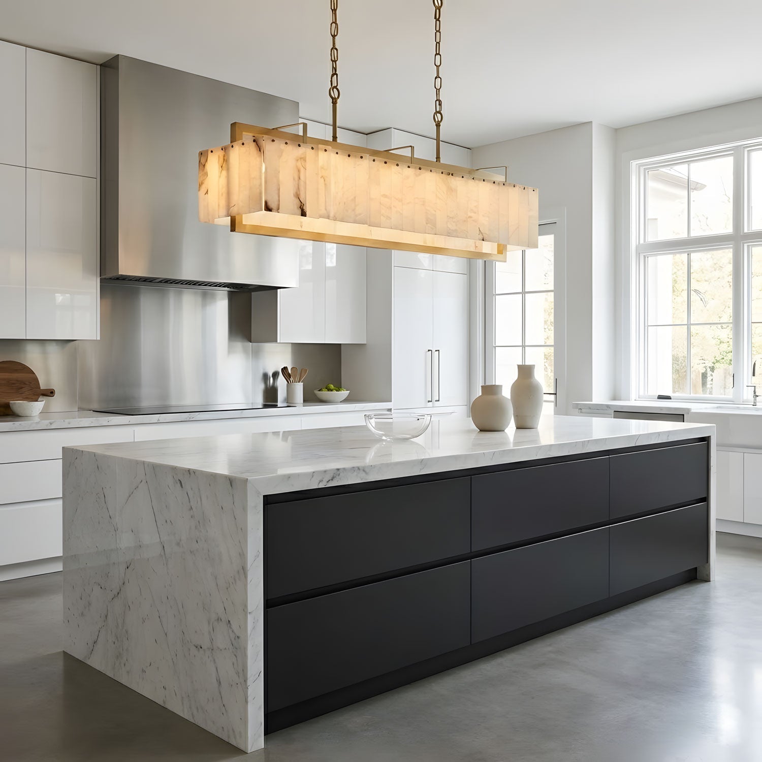 Premium Solstice Bar Alabaster Chandelier product image