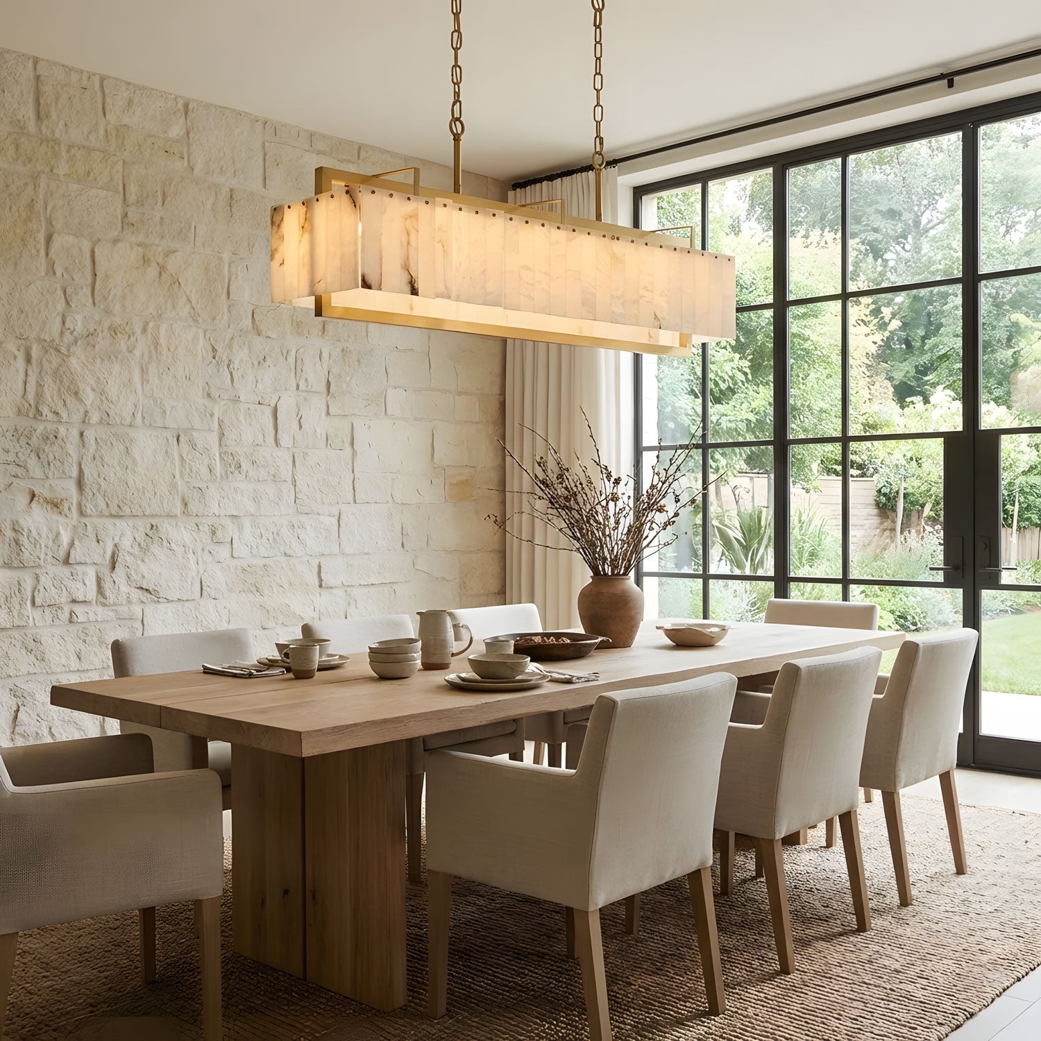 Premium Solstice Bar Alabaster Chandelier product image