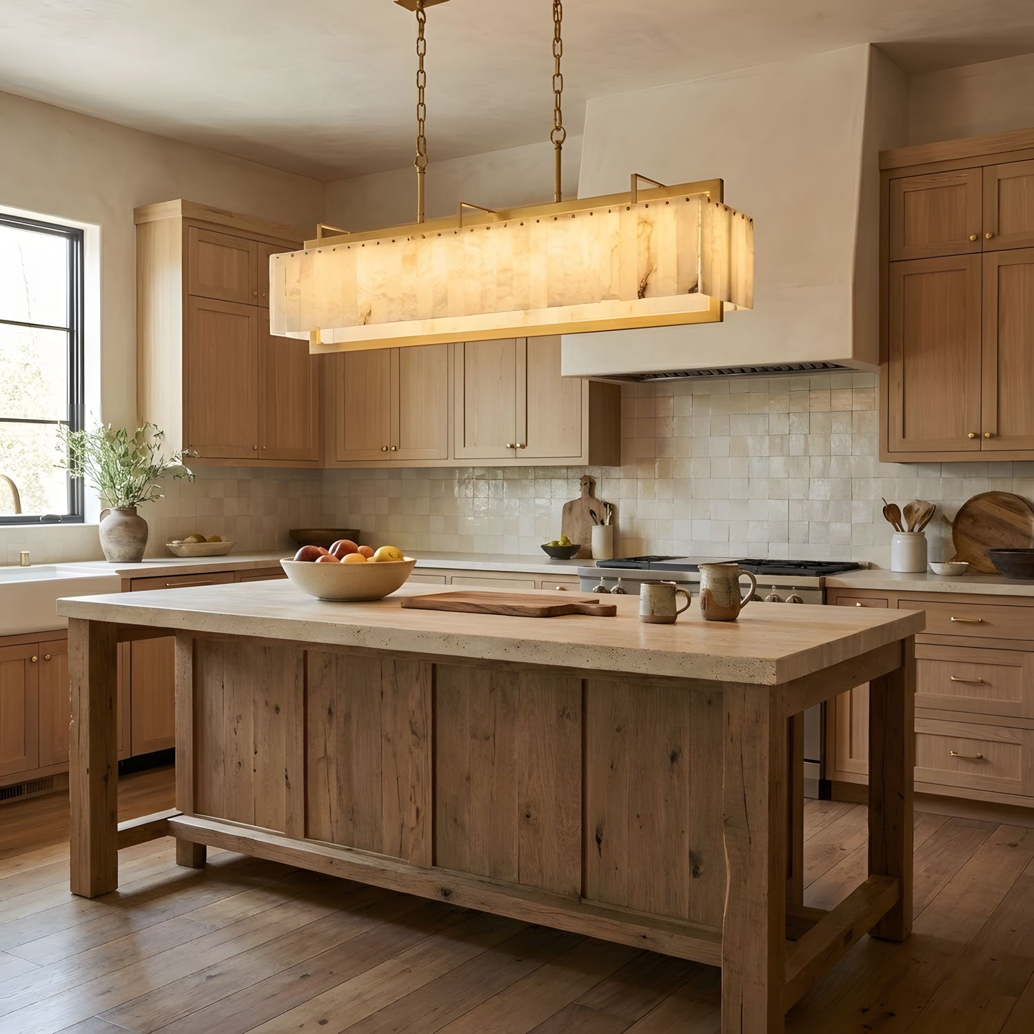Premium Solstice Bar Alabaster Chandelier product image